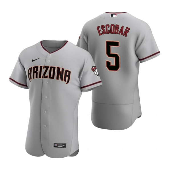 Men's Arizona Diamondbacks Eduardo Escobar Nike Gray Authentic 2020 Road Jersey