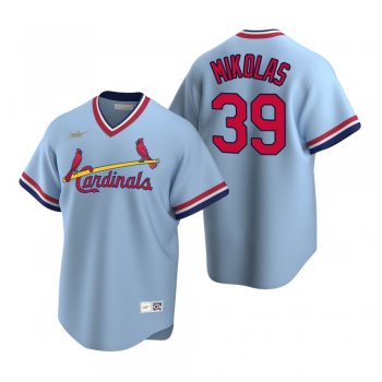 Men's St. Louis Cardinals Miles Mikolas Nike Light Blue Cooperstown Collection Road Jersey