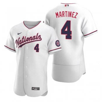 Men's Washington Nationals Dave Martinez Nike White Authentic 2020 Alternate Jersey