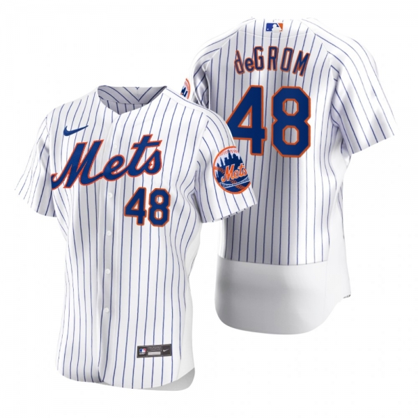 Men's New York Mets Jacob deGrom Nike White 2020 Authentic Jersey