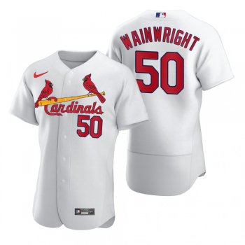 Men's St. Louis Cardinals Adam Wainwright Nike White 2020 Authentic Jersey