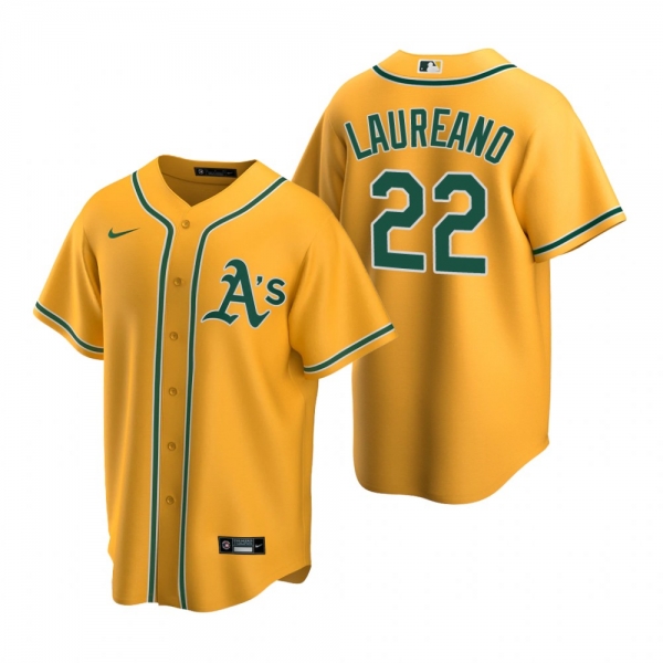 Men's Oakland Athletics Ramon Laureano Nike Gold Replica Alternate Jersey