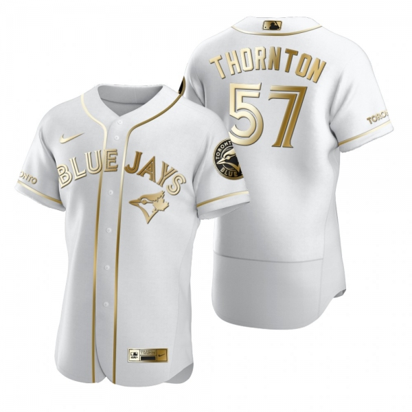 Men's Toronto Blue Jays Trent Thornton Nike White Authentic Golden Edition Jersey