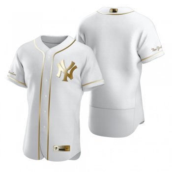 Men's New York Yankees Nike White Authentic Golden Edition Jersey