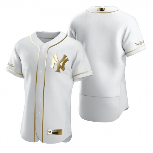 Men's New York Yankees Nike White Authentic Golden Edition Jersey