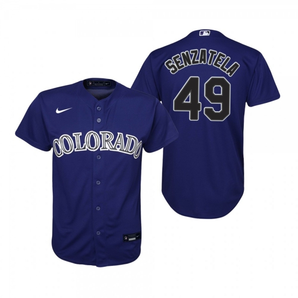 Youth Colorado Rockies Antonio Senzatela Nike Purple Replica Alternate Jersey