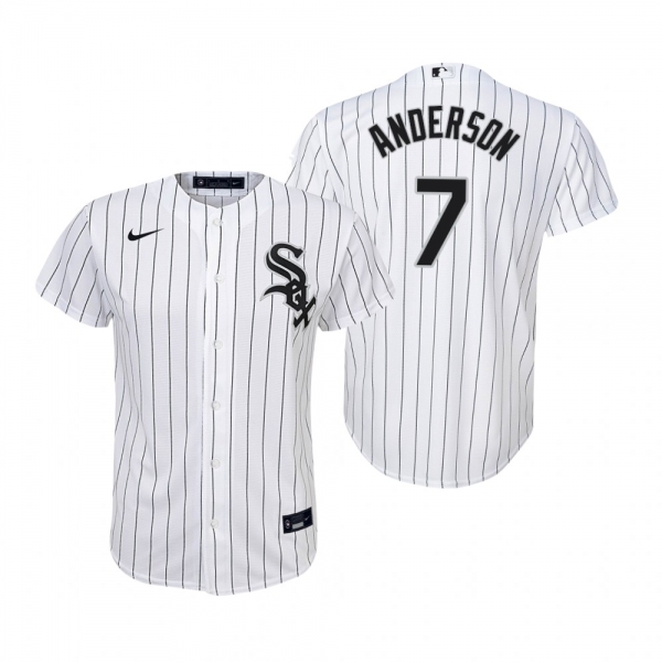 Youth Chicago White Sox Tim Anderson Nike White Replica Home Jersey