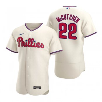 Men's Philadelphia Phillies Andrew McCutchen Nike Cream Authentic 2020 Alternate Jersey