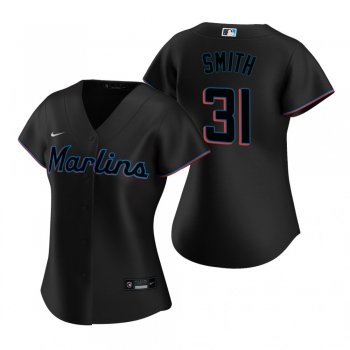 Women's Miami Marlins Caleb Smith Nike Black Replica 2020 Alternate Jersey