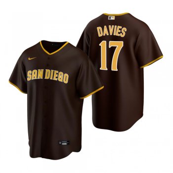 Men's San Diego Padres Zach Davies Nike Brown 2020 Replica Road Jersey