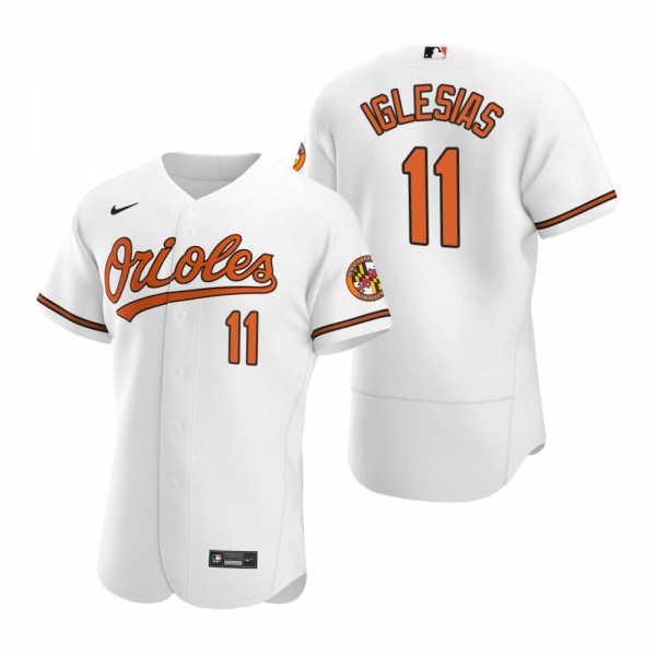 Men's Baltimore Orioles Jose Iglesias Nike White Authentic 2020 Home Jersey