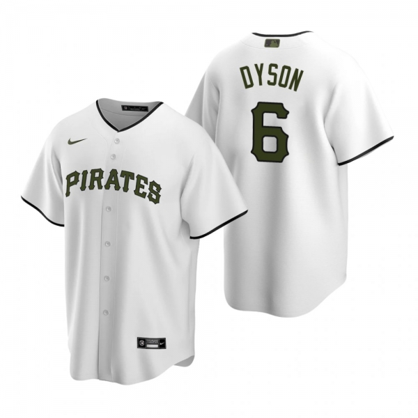 Men's Pittsburgh Pirates Jarrod Dyson Nike White 2020 Replica Alternate Jersey