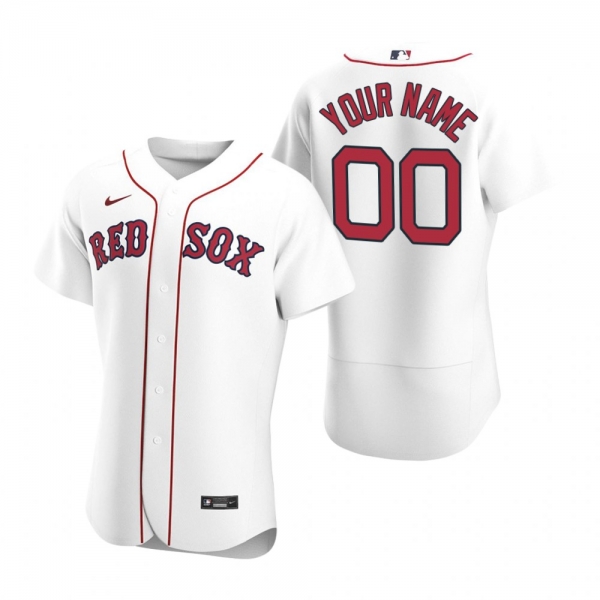 Men's Boston Red Sox Custom Nike White Authentic 2020 Home Jersey