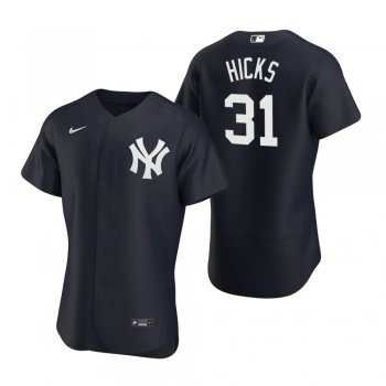 Men's New York Yankees Aaron Hicks Nike Navy Authentic 2020 Alternate Jersey