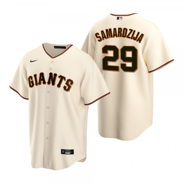 Men's San Francisco Giants Jeff Samardzija Nike Cream Replica Home Jersey