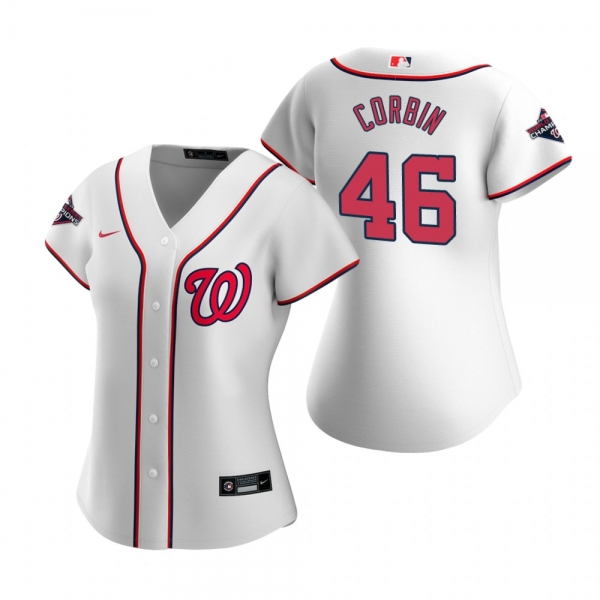 Women's Washington Nationals Patrick Corbin Nike White 2019 World Series Champions Replica Jersey