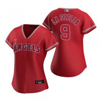 Women's Los Angeles Angels Tommy La Stella Nike Red 2020 Replica Alternate Jersey