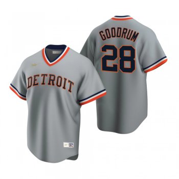 Men's Detroit Tigers Niko Goodrum Nike Gray Cooperstown Collection Road Jersey