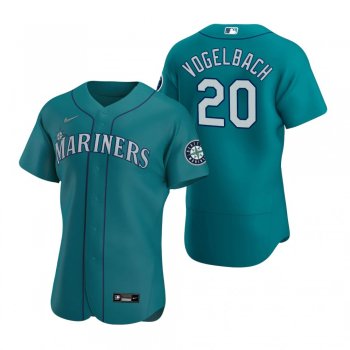 Men's Seattle Mariners Daniel Vogelbach Nike Aqua Authentic 2020 Alternate Jersey