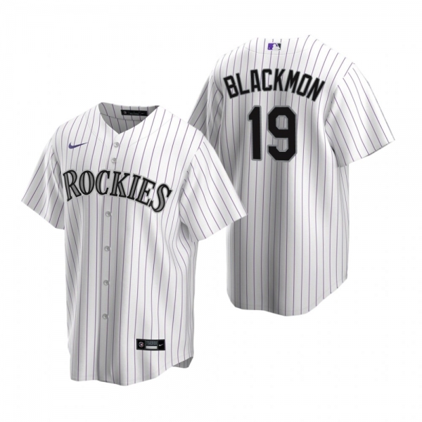 Men's Colorado Rockies Charlie Blackmon Nike White Replica Home Jersey