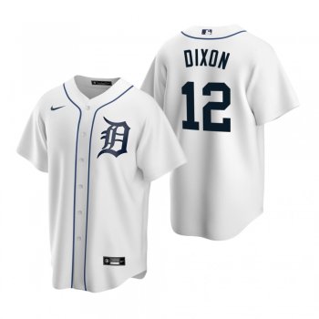 Men's Detroit Tigers Brandon Dixon Nike White Replica Home Jersey