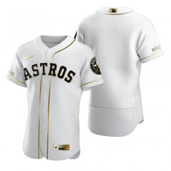 Men's Houston Astros Nike White Authentic Golden Edition Jersey