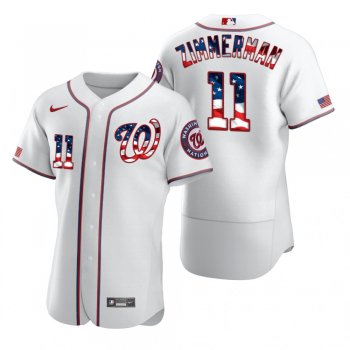 Men's Ryan Zimmerman Washington Nationals White 2020 Stars & Stripes 4th of July Jersey