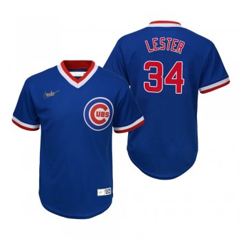 Youth Chicago Cubs Jon Lester Nike Royal Cooperstown Collection Road Jersey