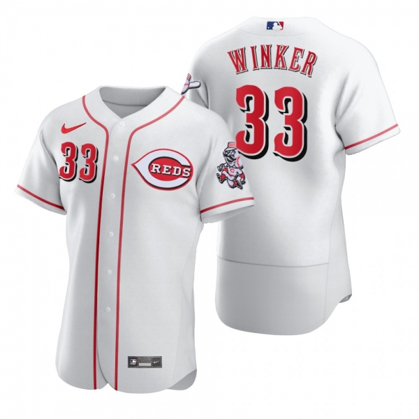 Men's Cincinnati Reds Jesse Winker Nike White 2020 Authentic Jersey