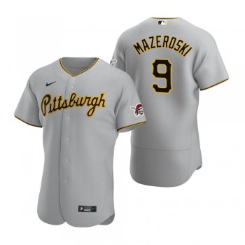 Men's Pittsburgh Pirates Bill Mazeroski Nike Gray Authentic Road Jersey