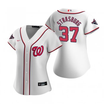 Women's Washington Nationals Stephen Strasburg Nike White 2019 World Series Champions Replica Jersey