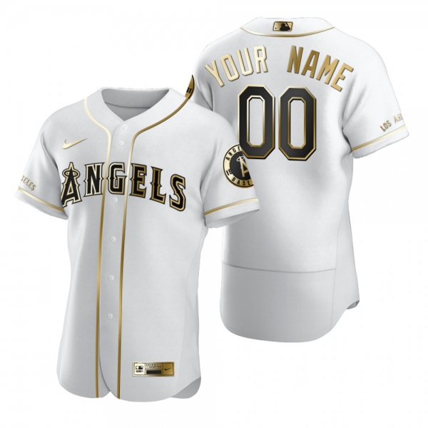 Los Angeles Angels Custom Nike White Authentic Golden Edition Jersey