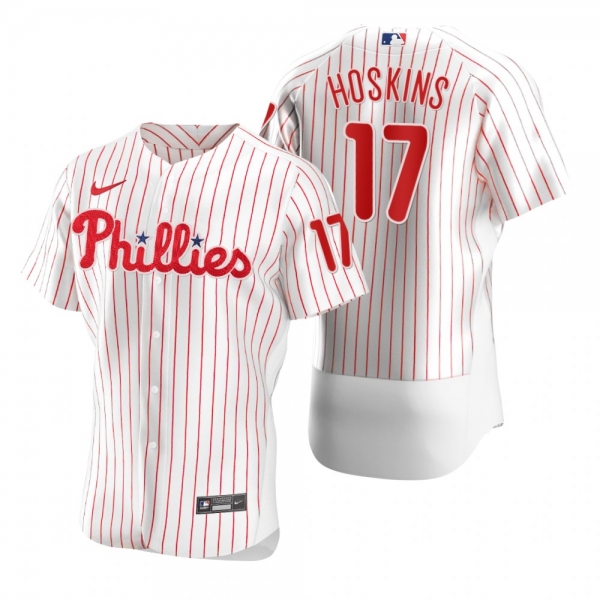 Men's Philadelphia Phillies Rhys Hoskins Nike White 2020 Authentic Jersey