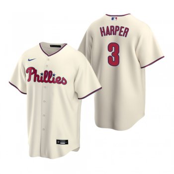 Men's Philadelphia Phillies Bryce Harper Nike Cream Replica Alternate Jersey