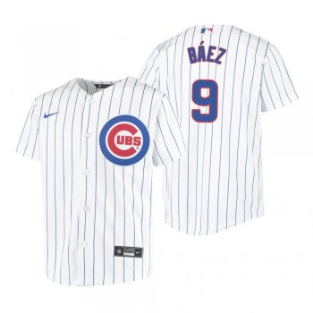 Youth Chicago Cubs Javier Baez Nike White Replica Home Jersey