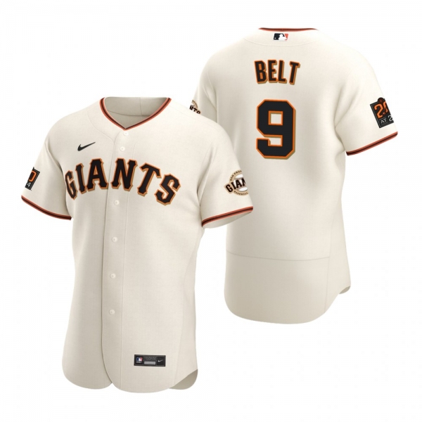 Men's San Francisco Giants Brandon Belt Nike White 2020 Authentic Jersey