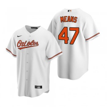 Men's Baltimore Orioles John Means Nike White 2020 Replica Home Jersey