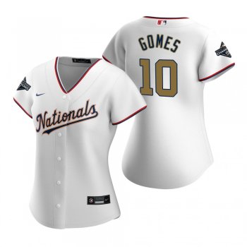 Women's Nationals Yan Gomes White Gold 2020 Gold Program Replica Jersey