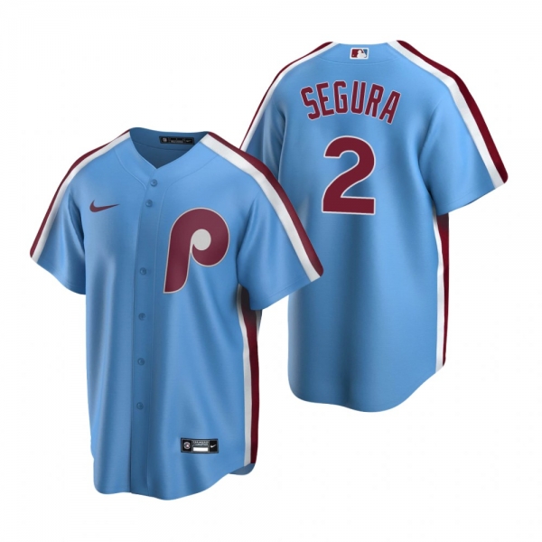 Men's Philadelphia Phillies Jean Segura Nike Light Blue Cooperstown Collection Road Jersey