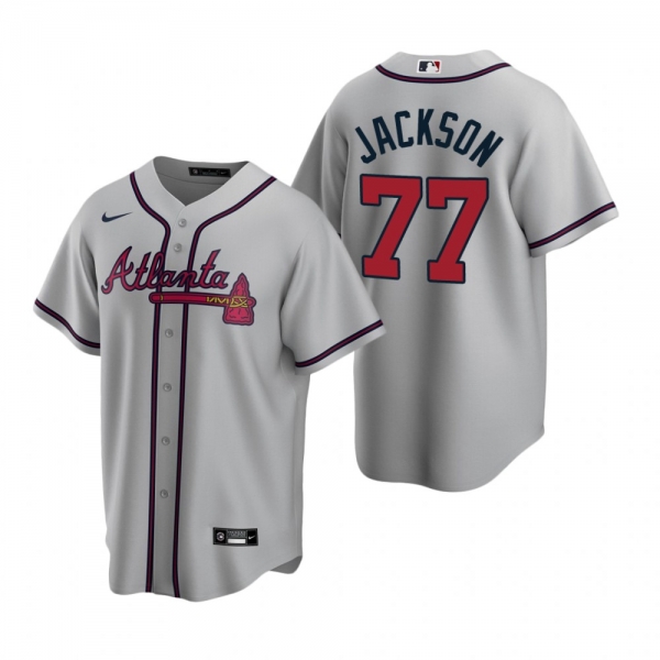 Men's Atlanta Braves Luke Jackson Nike Gray 2020 Replica Road Jersey