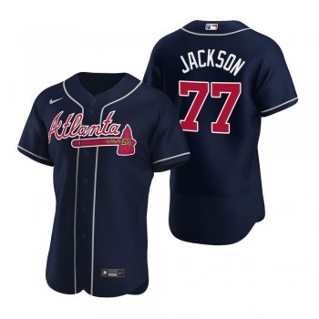 Men's Atlanta Braves Luke Jackson Nike Navy Authentic 2020 Alternate Jersey