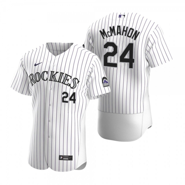 Men's Colorado Rockies Ryan McMahon Nike White Authentic 2020 Home Jersey