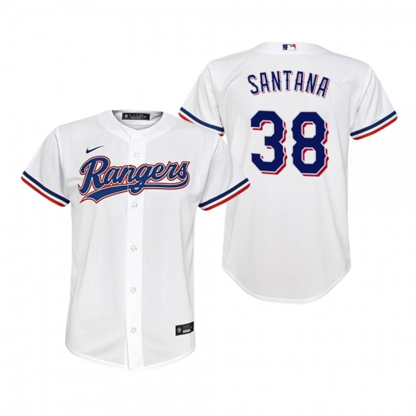 Youth Texas Rangers Danny Santana Nike White Replica Home Jersey