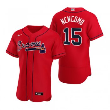 Men's Atlanta Braves Sean Newcomb Nike Red Authentic 2020 Alternate Jersey