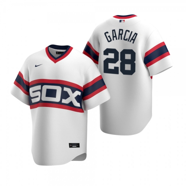 Men's Chicago White Sox Leury Garcia Nike White Cooperstown Collection Home Jersey