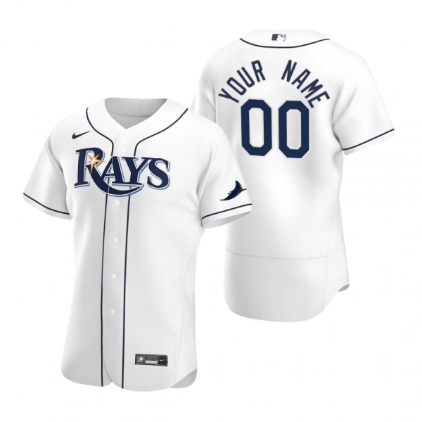 Tampa Bay Rays Custom White 2020 Home Authentic Player Jersey