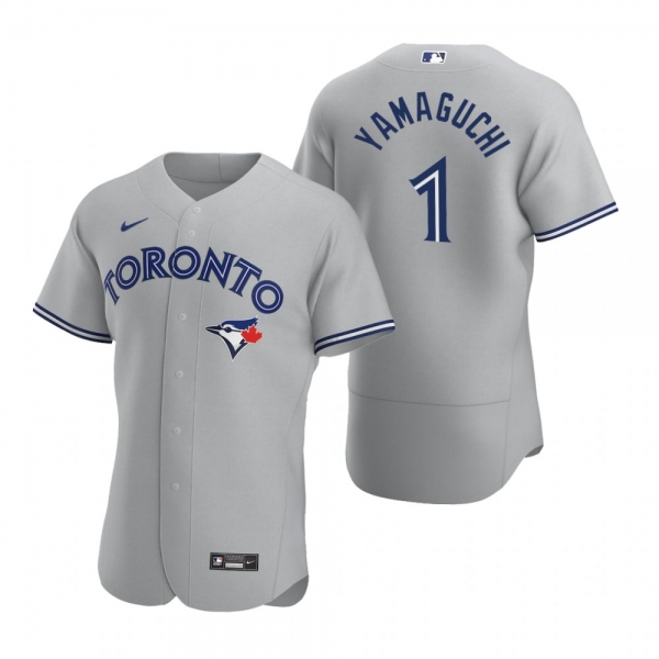 Men's Toronto Blue Jays Shun Yamaguchi Gray Authentic 2020 Road Jersey