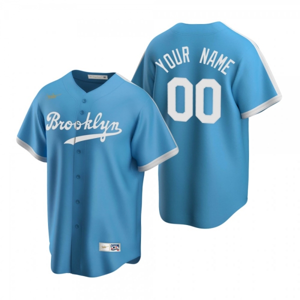 Los Angeles Dodgers Custom Nike Light Blue Cooperstown Collection Alternate Jersey