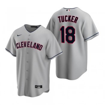 Men's Cleveland Indians Carson Tucker Gray 2020 MLB Draft Replica Road Jersey