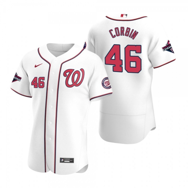 Men's Washington Nationals Patrick Corbin Nike White 2019 World Series Champions Authentic Jersey